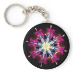Neon Kaleido-Twist Burst in Hot Pink & Blue keychains