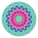Neon Kaleidoscope Design stickers