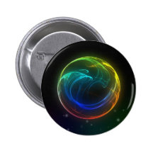 Neon light world - pinback button