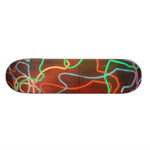 neon lights custom skateboard