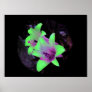 Neon Lilies Photograph Poster / Pring