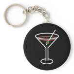 Neon Martini Keychain