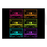 Neon Mix Tapes Greeting Card