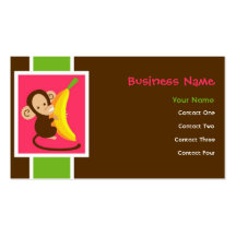 Neon Monkey Business Cards