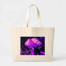 Neon Mushroom Tote Bags
