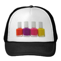 Neon Nail Polish Mesh Hats