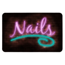 Neon Nails Sign Magnets