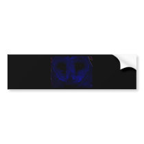 Neon Owl Portrait Bumper Stickers