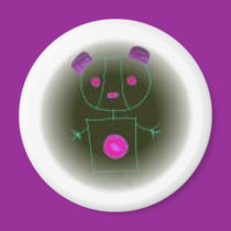 neon panda magnets