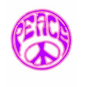 Neon Pink Peace Symbol t-shirts