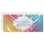 Neon Pink & Yellow Zebra Print Gift Certicates invitations