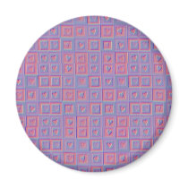 Neon Purple and Pink Hearts Pattern