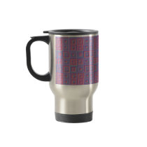 Neon Purple and Pink Hearts Pattern Mugs