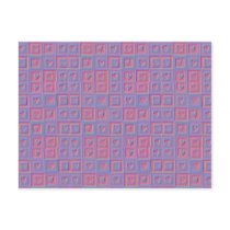 Neon Purple and Pink Hearts Pattern