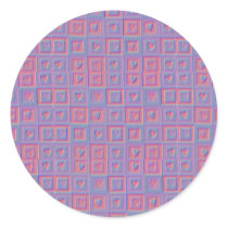 Neon Purple and Pink Hearts Pattern