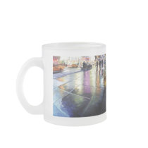 "Neon Rain" New York Watercolor Coffee Mug