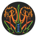 NEON ROCK GUITARS AND DRAGONS stickers