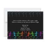 Neon Skeleton Dance Halloween Party Invitation