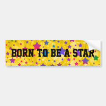 Neon Stars Bumper Sticker