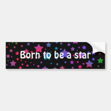 Neon Stars Bumper Sticker