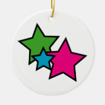 Neon Stars Ornament