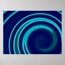 Neon Swirl Poster
