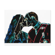 Neon Will and Kate Post Card