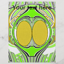 Neon yellow green superfly design flyer