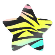 Neon Zebra Print Sticker