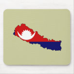 Nepal flag map mousepads