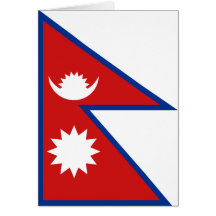 Nepal Flag Notecard