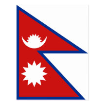 Nepal Flag Postcard