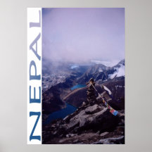 Nepal Mountain Scene Poster