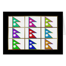 Nepal Multihue Flags Greeting Card