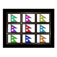 Nepal Multihue Flags Postcard