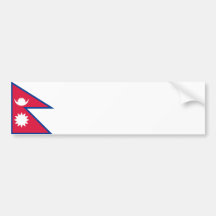 Nepal/Nepalese Flag Bumper Stickers