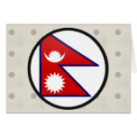 Nepal quality Flag Circle Cards