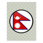 Nepal quality Flag Circle Post Card