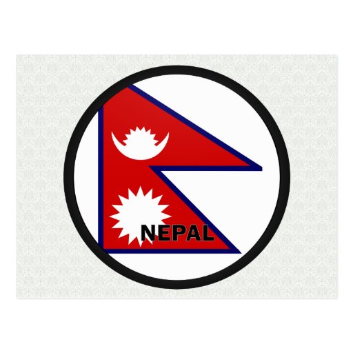 Nepal Roundel quality Flag Postcard
