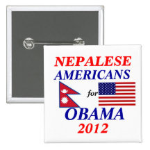 nepalese americans for Obama Pinback Button