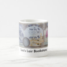 Nepalese Banknote Wraparound Bookstore Promo Coffee Mugs