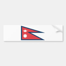 Nepalese Flag Bumper Sticker