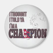 Nepali and a Champion Refrigerator Magnets