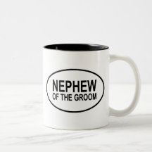 Nephew of the Groom Wedding Oval Coffee Mugs
