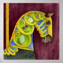 Neptune Carousel Horse Print