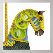 Neptune Carousel Horse Print