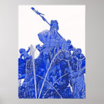 Neptunes Fountain, Alexanderplatz, Berlin, Blue(1) Poster