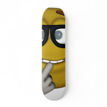 Nerd-3d-black Skate Deck