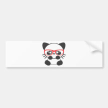 Nerd Cat Bumper Stickers