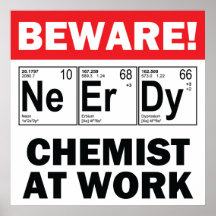 nerd elements-chemist at work print